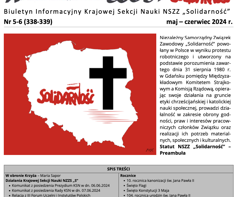 Nowy Biuletyn KSN maj-czerwiec 2024