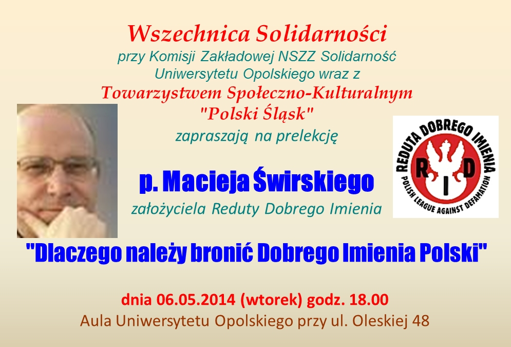 Prelekcja Macieja Świrskiego