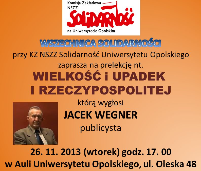 Prelekcja Jacka Wegnera